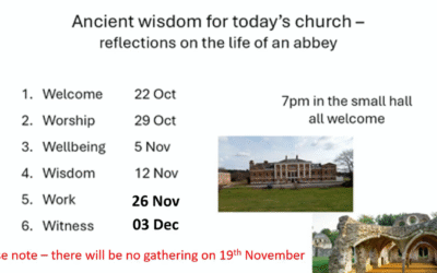 Ancient wisdom for today’s church:  Autumn Study Groups