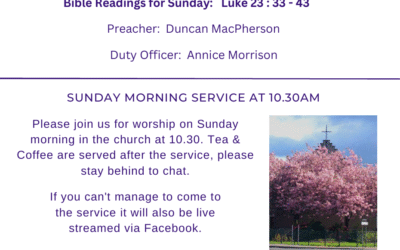 Sunday Service:  23 November 2025