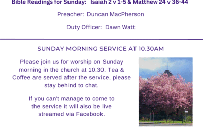 Sunday Service: 30 November 2025   First Sunday in Advent