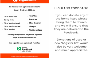 Highland Foodbank asks for our help