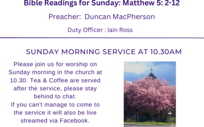 Sunday Service:  1 February 2026