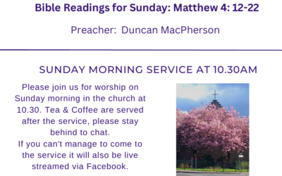 Sunday Service – 25 January 2026