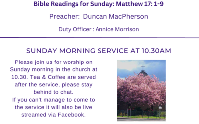 Sunday Service: 15th February 2026