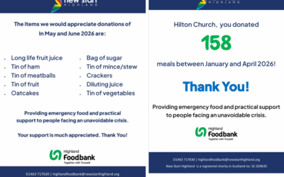 Thank you from Highland Foodbank