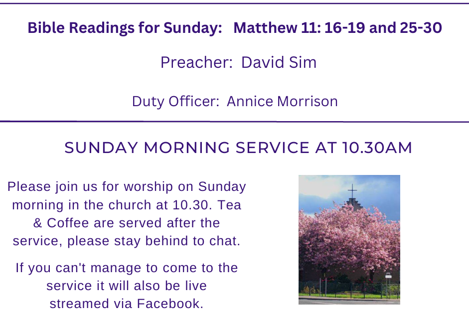 Sunday Service – 5 July 2026