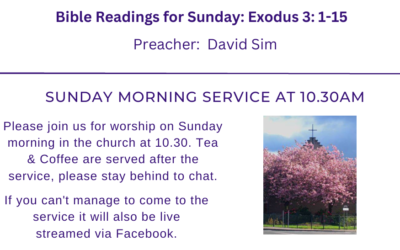 Sunday Service: 30 August 2026