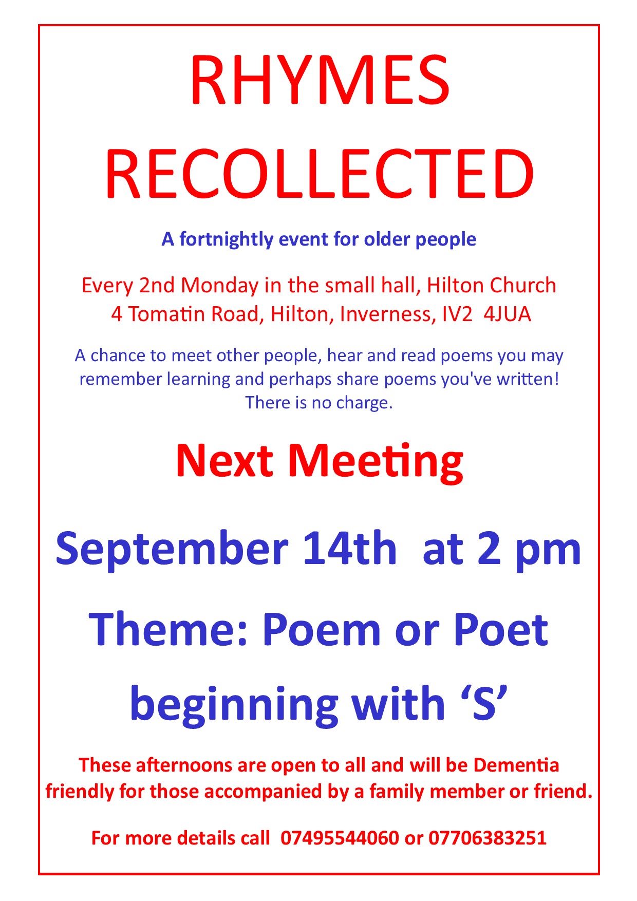 Autumn 2026 NEXT MEETING