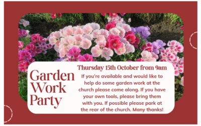 Garden Work Party – 15th October