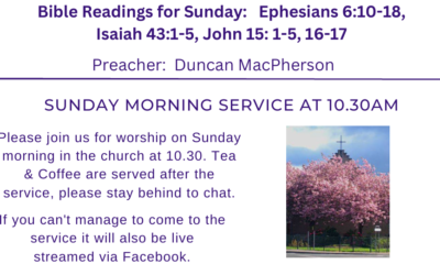 Sunday Service:  6th September 2026