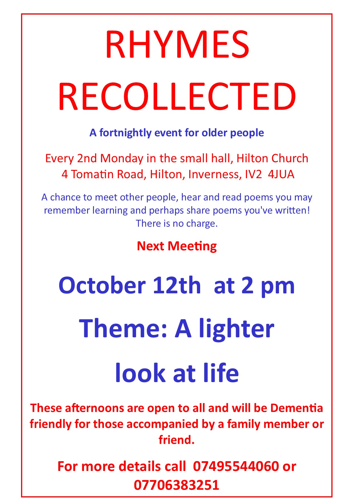 Autumn 2026 NEXT MEETING
